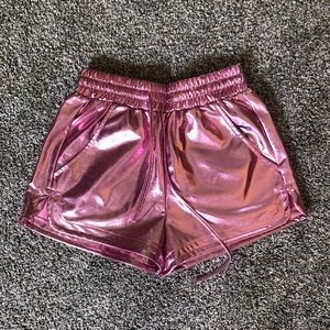 Pink metallic shorts!